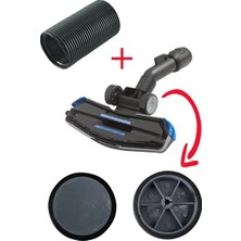 Famous Philips Fc 9919/07 Marathon Ultimate Triactive Uyumlu Emici Başlık Tekeri 2 Adet + Ara Hortumu