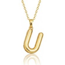 Hakan Mücevherat U Harfi Balon Model 14 Ayar Altın Kolye