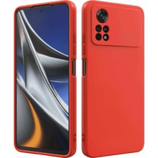 Lenax Leather Xiaomi Poco M4 Pro Kılıf Kamera Korumalı Silikon Rubber Arka Kapak