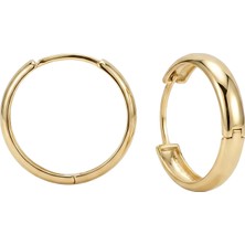 Hakan Mücevherat Halka 14 Ayar Küpe  Altın