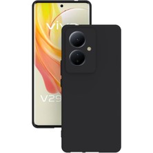 Lenax Leather Vivo V29 Lite 5g Kılıf Kamera Korumalı Silikon Rubber Arka Kapak