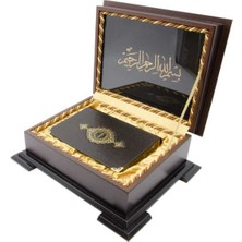 Ahşap Kutulu Kur'an(Çanta Boy-Kahverengi) (0323)