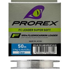 Daiwa Prorex 0.20MM 50M Fc Leader Super Soft %100 Fluorocarbon Misina