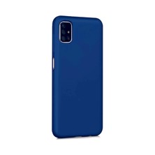 Lenax Leather Samsung Galaxy M51 Kılıf Kamera Korumalı Silikon Telefon Kılıfı Şık Arka Kapak