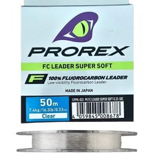 Daiwa Prorex 0.33MM 50M Fc Leader Super Soft %100 Fluorocarbon Misina