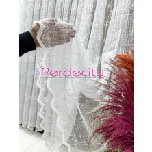 Perdecity Şantuk Desen 1x2,5 Pile Tül Perde Kırışma Yapmaz Ütü Istemez