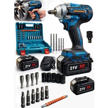 Dragro 21v Kömürsüz Çift Bataryalı Somun Sökme Sıkma Makinesi  Parça Full Setli