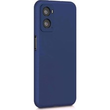 Lenax Leather Oppo A96 Kılıf Kamera Korumalı Silikon Rubber Arka Kapak