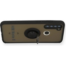Newface Xiaomi Redmi Note 8 Kılıf Montreal Yüzüklü Silikon Kapak - Siyah
