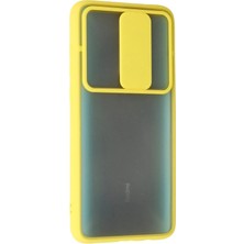 Newface Xiaomi Redmi Note 8 Pro Kılıf Palm Buzlu Kamera Sürgülü Silikon - Sarı