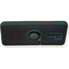 Newface Xiaomi Redmi 9 Kılıf Montreal Yüzüklü Silikon Kapak - Yeşil