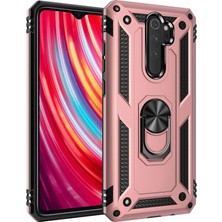 Newface Xiaomi Redmi Note 8 Pro Kılıf Sofya Yüzüklü Silikon Kapak - Rose