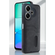 Newface Xiaomi Redmi 13 4g Kılıf Sara Kartvizitli Deri Kılıf - Kırmızı