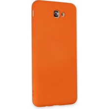 Newface Samsung Galaxy J7 Prime Kılıf Nano Içi Kadife Silikon - Turuncu