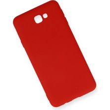 Newface Samsung Galaxy J7 Prime Kılıf Nano Içi Kadife Silikon - Kırmızı