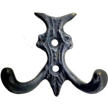 Marsilyan Antika Tarz Dekoratif Pirinç Koç Çiftli Askı - 50X55MM, Oksit