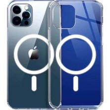 Kayem Kay  iPhone 12 Pro Max Kılıf Magneticsafe Şeffaf Silikon - Şeffaf 56487