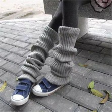 Harmony Factory Düz Gri Kışlık Kalın Bol Tozluk