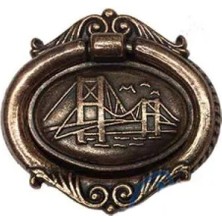 Marsilyan Dekoratif Zamak Sarkaç - Büyük, Kulp, Eskitme, 1 Adet