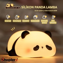Yumuşak Silikon Panda Gece Lambası, Rahat ve Sıcak Atmosfer Sağlar