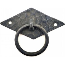 Marsilyan Antika Tarz Dekoratif Pirinç Yan Baklava Kapı Kulbu - 41X82 Mm, Oksit