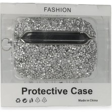 Kayem Kay  Airpods Pro (1.nesil) Mira Taşlı Kılıf - Gümüş 56487