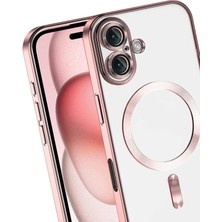 Bg Arzenis Arzenis  Apple iPhone 17 Kross Magneticsafe Kapak - Rose 9968547