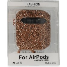 Bg Arzenis Arzenis  Airpods 2 (2.nesil) Mira Taşlı Kılıf - Rose Gold 9968547