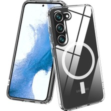Kayem Kay  Samsung Galaxy S23 Plus Kılıf Magneticsafe Şeffaf Silikon - Şeffaf 56487