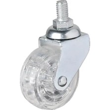 Marsilyan Hts 326 - 50X20 mm Şeffaf Makaralı Vidalı Teker 4 Adet