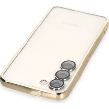 Kayem Kay  Samsung Galaxy S23 Plus Kılıf Razer Lensli Silikon - Gold 56487
