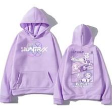 Harmony Factory Lila Anime Collage Y2K Kapüşonlu Unisex Sweatshirt