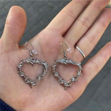 Harmony Factory Dikenli Tel Kalp Küpe