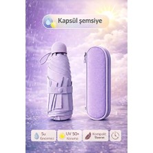 Rosemor Şemsiye Kapsül  Otomatik Aç Kapa Rüzgara Dayanıklı Taşıma Kılıflı Mini Çanta Boy Şemsiye