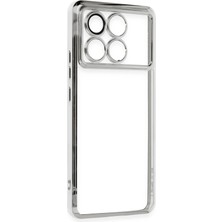 Kayem Kay  Xiaomi Poco X6 Pro Kılıf Razer Lensli Silikon - Gümüş 56487