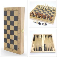 Alem Ahşap Satranç ve Tavla Seti ALK4244