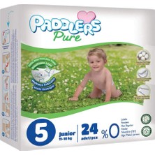 Delixa Paddlers Pure Bebek Bezi 5 Numara Junior 24 Adet (11-18 Kg) Eko Paket