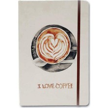 Delixa Scrikss I Love Coffee Notelook Çizgisiz Defter A6