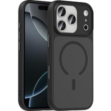 Delixa Senon iPhone 17 Pro Max Için Kılıf Mat Arka Yüzey Magsafe Uyumlu Şarj Özellikli Flet M-Safe Kapak (S