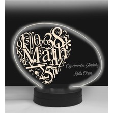 Öğretmenler Günü 3D LED Lamba, Matematik Formüllü, Şık Hediye