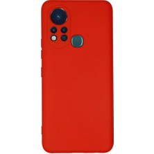 Alem Infinix Hot 11S Kılıf Nano Içi Kadife Silikon - Kırmızı