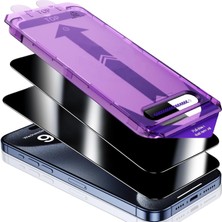 Delixa Teknosepetim iPhone 14 Pro Hayalet Cam Ekran Koruyucu Tam Kaplayan Otomatik Hizalamalı Cam