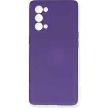 Alem Oppo Reno 5 Pro Kılıf Nano Içi Kadife Silikon - Mor