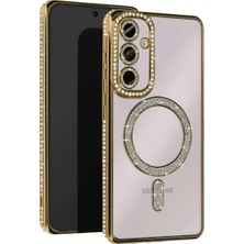 Alem Samsung Galaxy S25 Fe Joke Simli Magneticsafe Kılıf - Gold