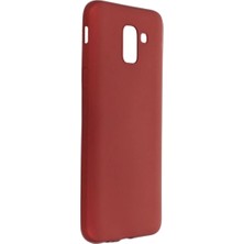 Alem Samsung Galaxy J6 Kılıf First Silikon - Bordo