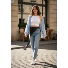 Çamaşır Kenti Siyah Kadın Kemer Geniş Asimetrik Kesimli Püskül Detaylı - CMSR1198