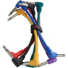 Delixa 15CM. Gitar Pedal Ara Kablosu Seti (6 Adet)