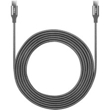 Delixa Usb-C - Usb-C 300CM 60W Pd/qc Hızlı Şarj/data Kablosu Uzay Grisi