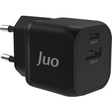 Delixa 20W Gan Usb-C Usb-A Şarj Aleti Iphone & Ipad & Android Uyumlu Pd Qc4.0 Type-C Hızlı Şarj Cihazı