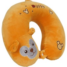 Delixa Tucklebery Yumuşak ve Konforlu Boyun YASTIĞI%100 Visko, Kids Figürlü Seyahat Yastığı (Sarı)